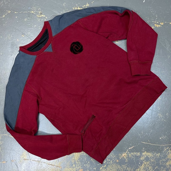 Adidas Derrick Rose Pull Over Crew Neck Sweater XL Maroon Chicago Z56085 - Picture 1 of 8